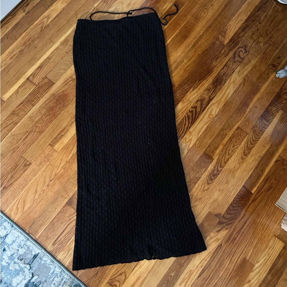 Meshki Black Knit Skirt